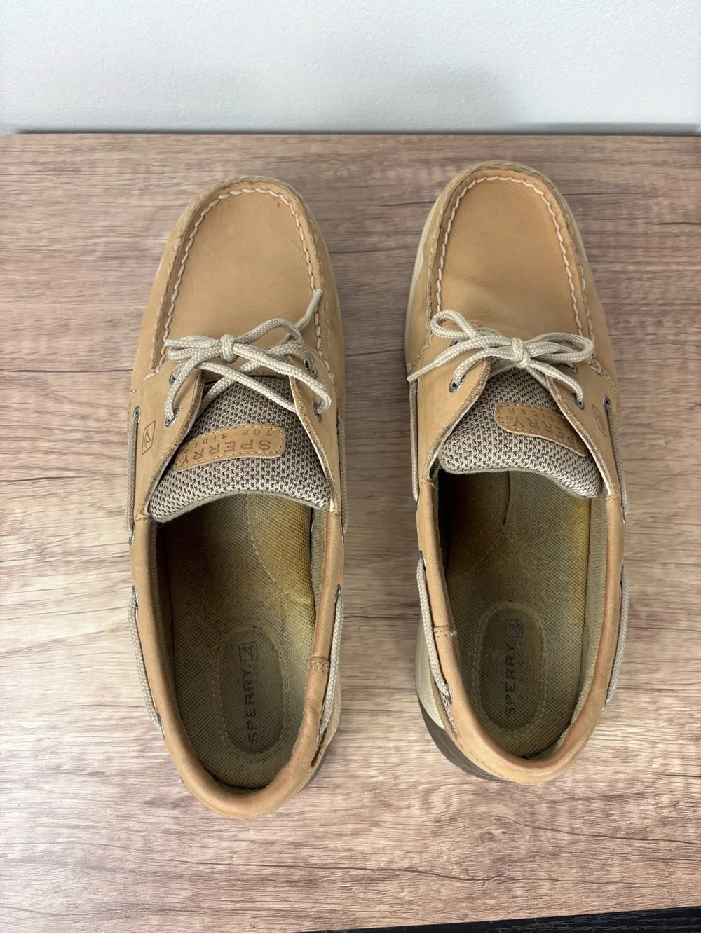 Sperry Light Brown Leather Men’s Boat Shoes
